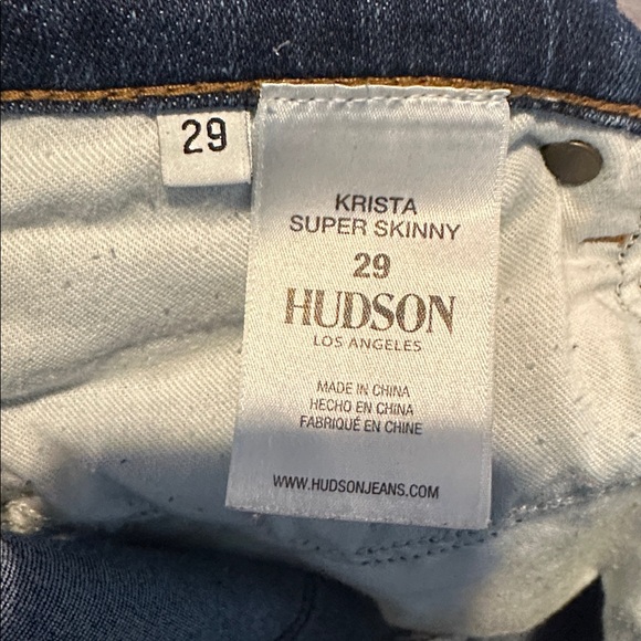 Hudson Krista Super Skinny Jeans Indigo EUC 29 Los Angeles - Picture 10 of 10